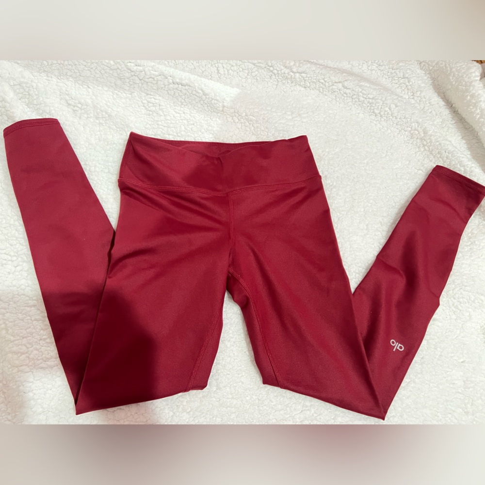 Red/Burgundy ALO YOGA Leggings